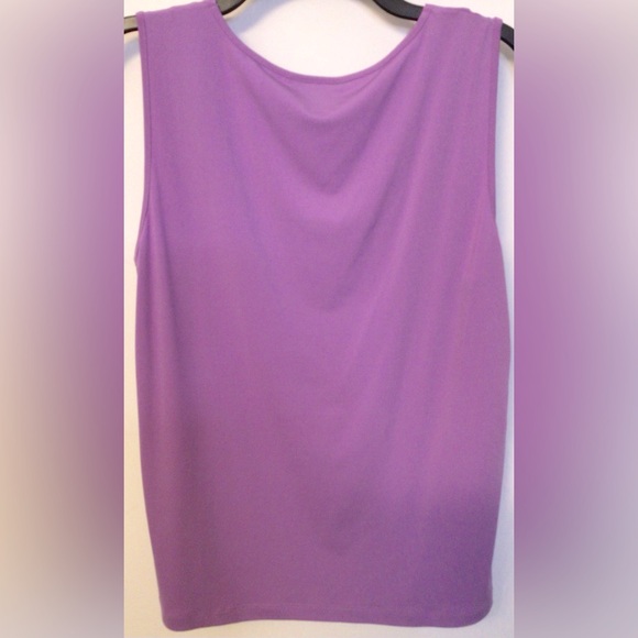 Bob Mackie lavender white blouse size medium - Picture 5 of 5